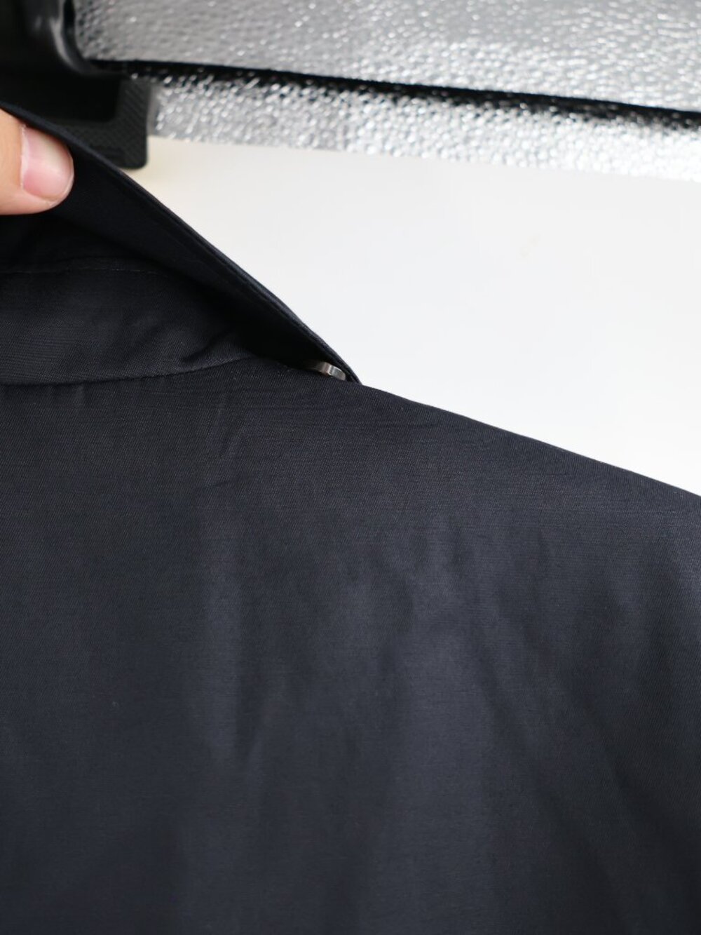 Lauren Ralph Lauren Trench Coat Women Medium Cotton Blend Button Front Dark Navy - Picture 8 of 13